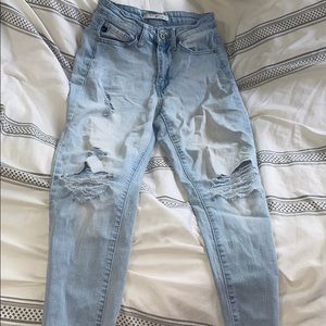 Kancan Size 2 Ripped Light Wash Jeans